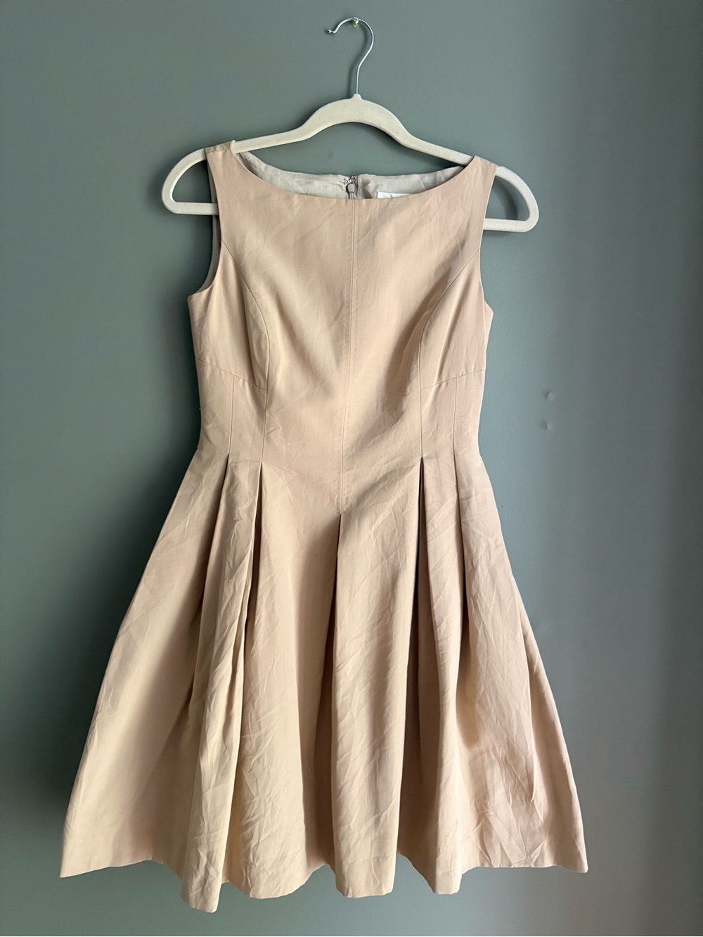El-de Sleeveless Nude Pink Fit-and-Flare Dress